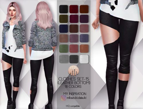 Clothes SET-15 (LEATHER BOTTOM) BD71