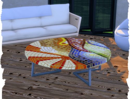 Coffee table eco-round by Chalipo at All 4 Sims