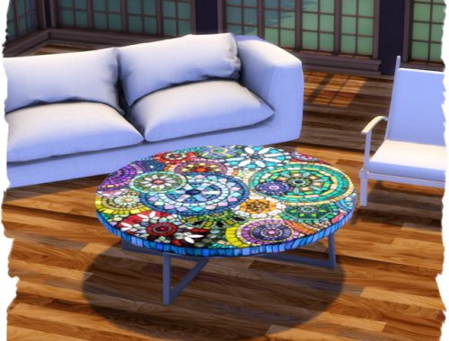 Coffee table eco-round by Chalipo at All 4 Sims