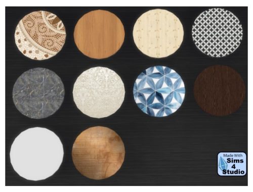 Coffee table recolors by Oldbox at All 4 Sims