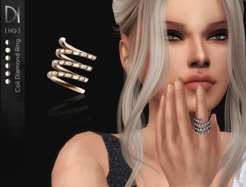 Coil Diamond Ring