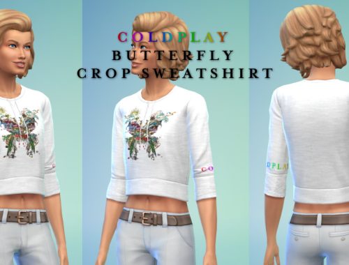 Coldplay - Butterfly Crop Sweatshirt - Get to Work needed