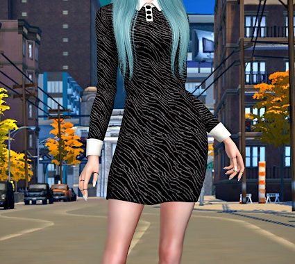 Collar Dress 17 designs at Jenni Sims