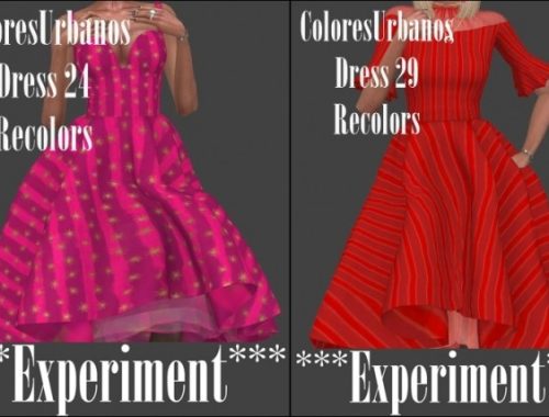 Colores Urbanos Dress 24 & 29 Recolors at Annett’s Sims 4 Welt