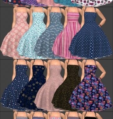 Colores Urbanos Dress 6 & 12 Recolors at Annett’s Sims 4 Welt
