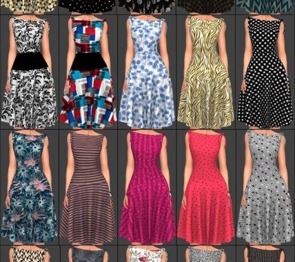 Colores Urbanos Dress 6 & 12 Recolors at Annett’s Sims 4 Welt