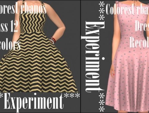 Colores Urbanos Dress 6 & 12 Recolors at Annett’s Sims 4 Welt