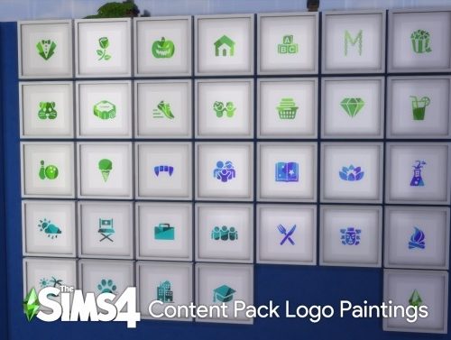 Content Pack Logos Painting by TheRandomMelon at Mod The Sims