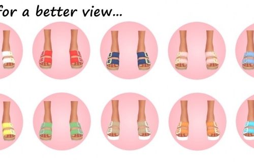 COOPER’S BUCKLED SANDALS RECOLOUR at Sims4Sue