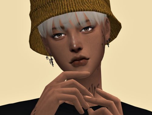 Corduroy bucket hat at Lemon Sims 4