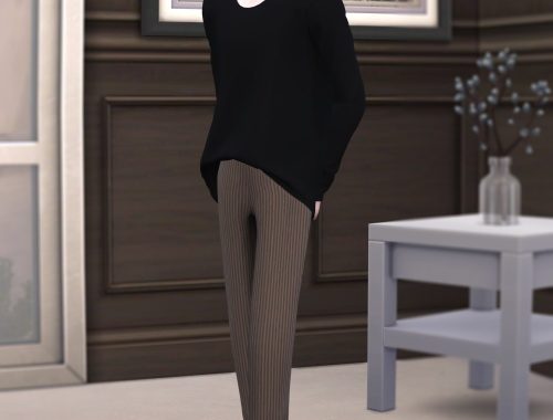 Corduroy pants M at Lemon Sims 4