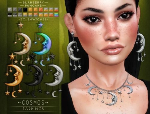 Cosmos necklace & earrings at Blahberry Pancake
