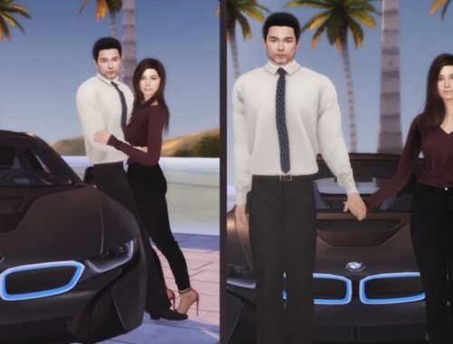 Couple Car Poses at Lutessa