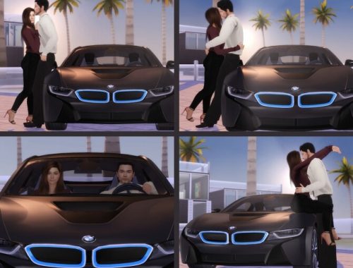Couple Car Poses at Lutessa