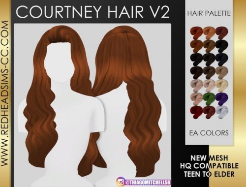 COURTNEY HAIR by Thiago Mitchell at REDHEADSIMS