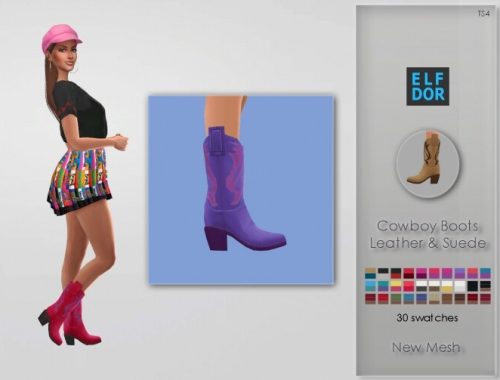 Cowboy Boots at Elfdor Sims