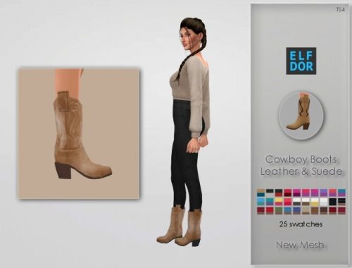 Cowboy Boots at Elfdor Sims