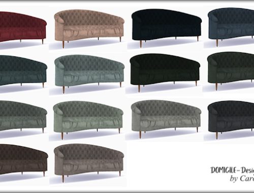 Cozy August: Sofa, fireplace, curtains, pillows at DOMICILE Design TS4