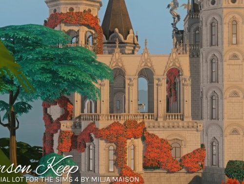 CRIMSON KEEP fantasy castle at Milja Maison