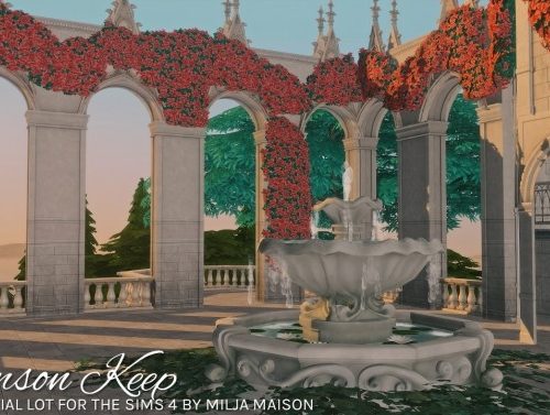 CRIMSON KEEP fantasy castle at Milja Maison