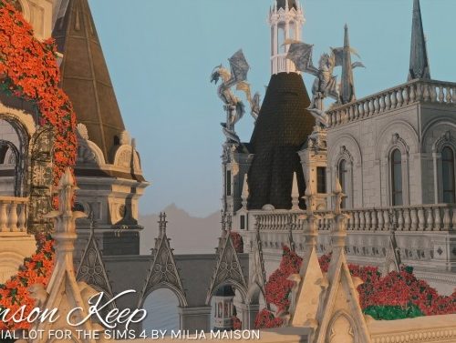 CRIMSON KEEP fantasy castle at Milja Maison