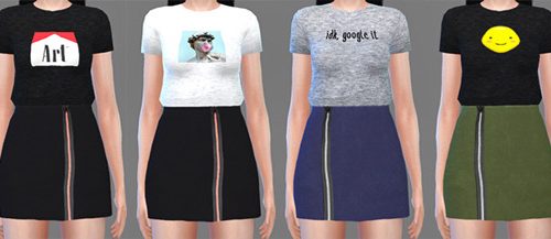 Crop Tank Tops at Descargas Sims