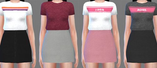 Crop Tank Tops at Descargas Sims