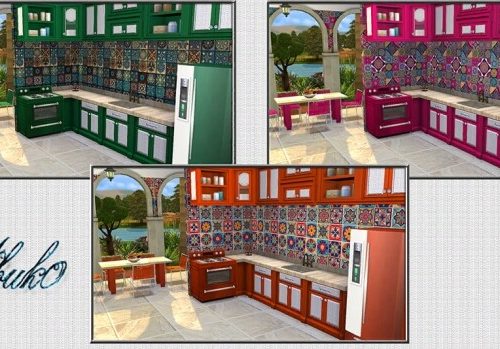 Cucina Kitchen 9 recolors at Abuk0 Sims4