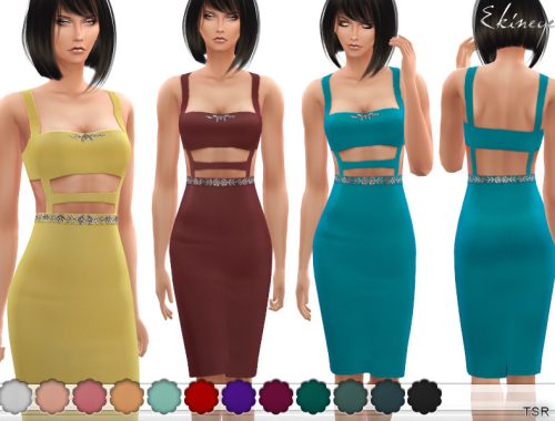 Cut Out Midi Dress