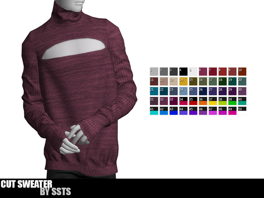 CUT SWEATER by SSTS - The Sims 4 Catalog