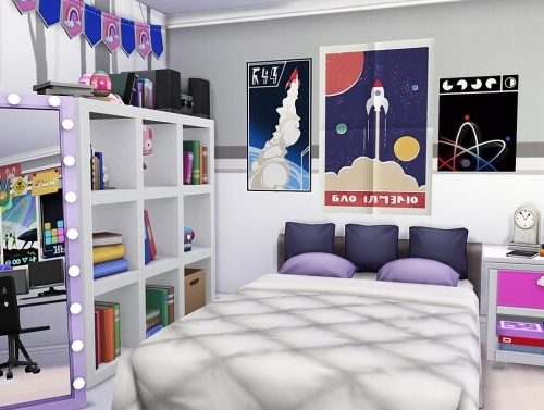 CUTE GEEKY TEEN APARTMENT at Aveline Sims