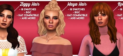 C&W MINI HAIR AND MAKEUP COLLECTION at Wild-Pixel