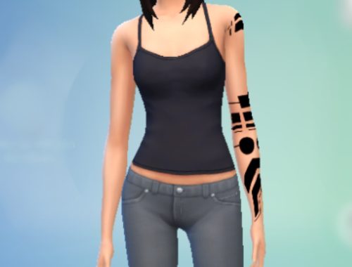 Cyberpunk arm tatoo