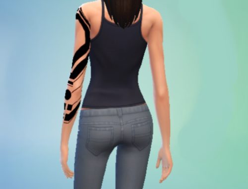 Cyberpunk arm tatoo