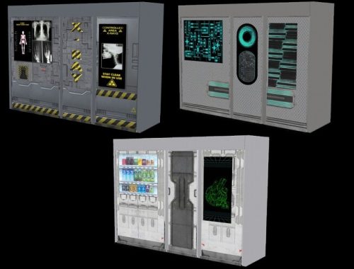 Cyberpunkish recolors of 2 vending machines at Riekus13