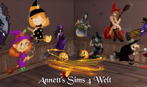 Wall Deco Witches at Annett’s Sims 4 Welt