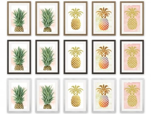 Tropical Pineapple Paintings at SimPlistic