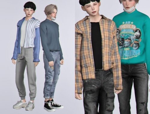 High neck top & tucked shirt at Casteru