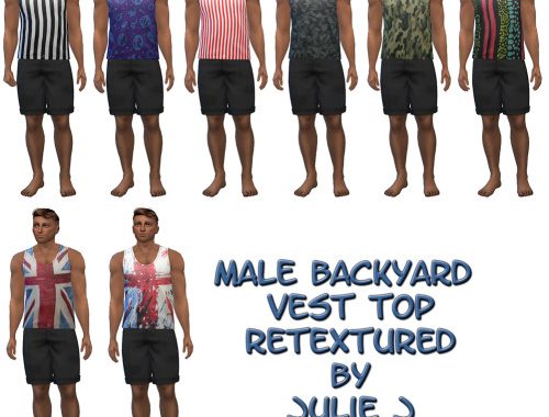 Male Backyard Vest Retextures at Julietoon – Julie J