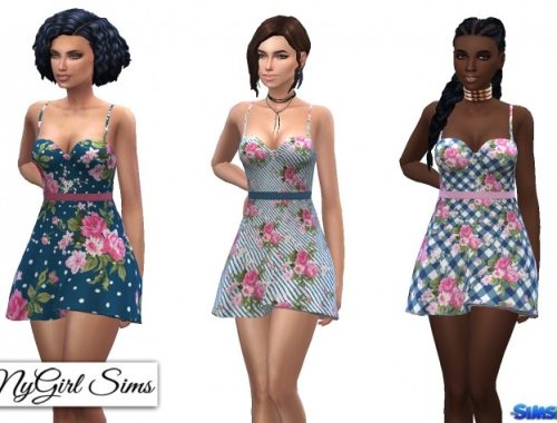 Flared Floral Sundress at NyGirl Sims