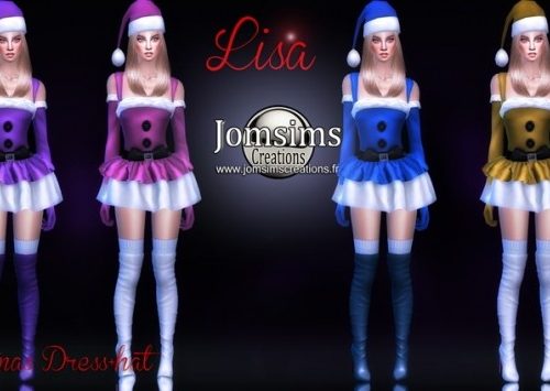 Lisa Christmas dress and hat at Jomsims Creations