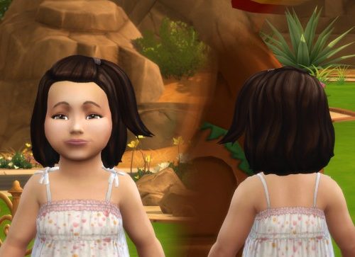 Melanie Hair retextured V2 for Toddlers