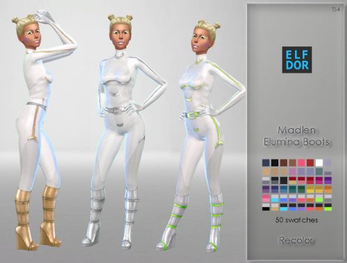 Madlen Elumina Boots Recolor at Elfdor Sims