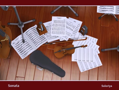 Sonata musical decorative set by soloriya