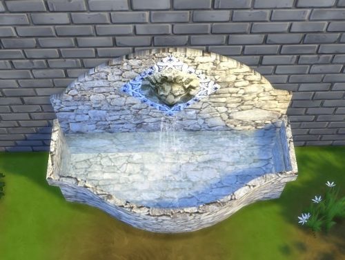 The Leão XV Fountain with animated waterfall by eletrodj