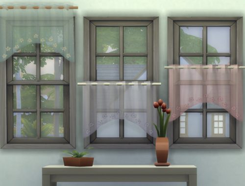 Bistro curtains 1 round cut by mammut at Blacky’s Sims Zoo