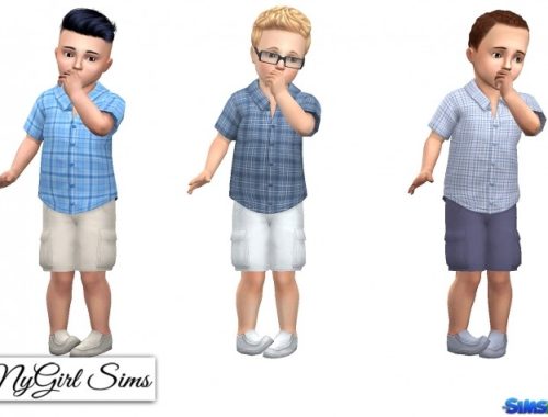 3 Piece Summer Outfit Toddler Boy at NyGirl Sims