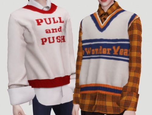 Boys knit shirts set at Kiro