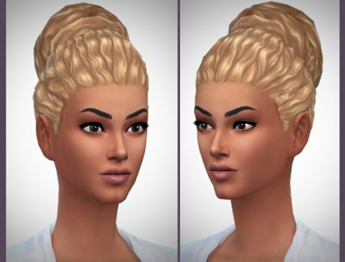 Mid Wave Knot hair female at Birksches Sims Blog