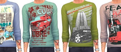 Male Print Shirts at Annett’s Sims 4 Welt